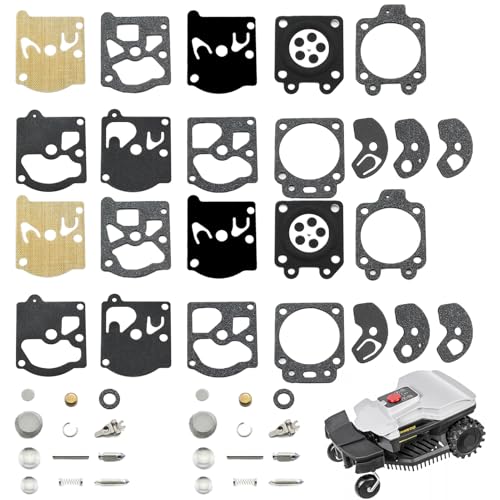 Menibeuty Kit Réparation du Carburateur, Joint Membrane Joint Diaphragme Joint Carburateur Debroussailleuse Membrane Carburateur Debroussailleuse, Compatible avec...