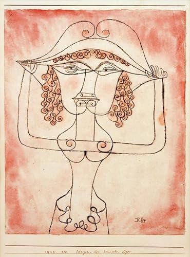Cuadro de pared premium de Paul Klee, pintura en lienzo de cantante de ópera de 60x90