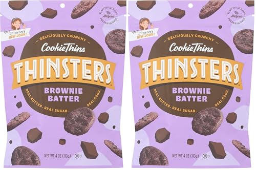 Image of Thinsters Cookies, Brownie Batter Cookie Thins, 4 oz Pack (Pack of 2)