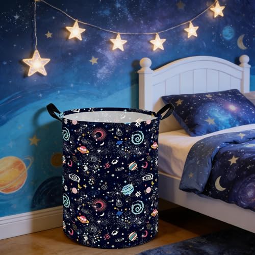 Image of Moon Laundry hamper,Kids Laundry Basket,Baby Nursery Hamper,Waterproof foldable laundry basket for boys and girls,toy storage box,Kid Room Decor(Moon)