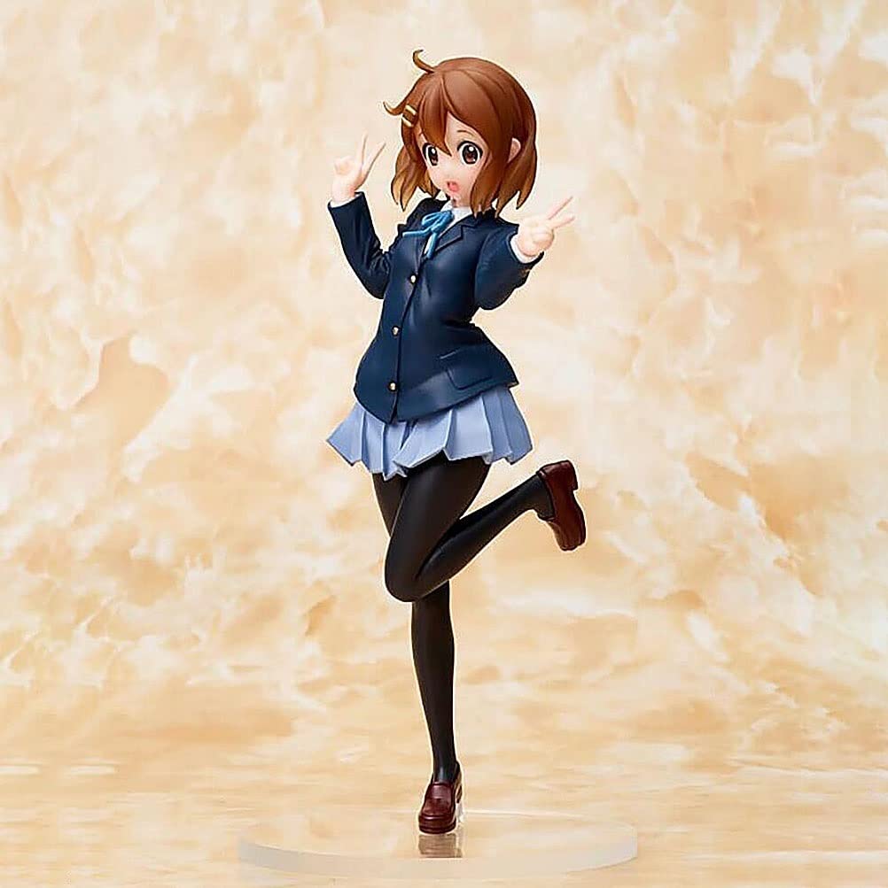 Yui Hirasawa - Action figure da collezione di anime da collezione, materiale ecologico in PVC, adatto per casa, ufficio, scrivania, ornamento decorativo giocattolo, 18 cm