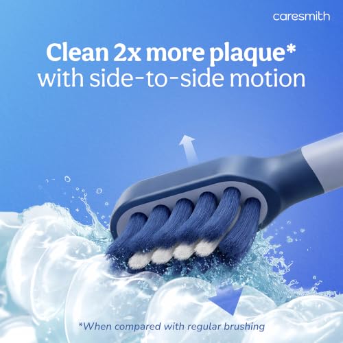 Image of Caresmith SPARK Vibrasonic Electric Toothbrush for Men & Women | Sonic Electric Brush with 2 Brush Heads | 5 Cleaning Modes for Deep Cleaning| Rechargeable Toothbrush with Long Battery Life for Adult