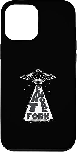 iPhone 14 Pro Max UFO Alien Abduction Vintage Eat More fork Vintage Case