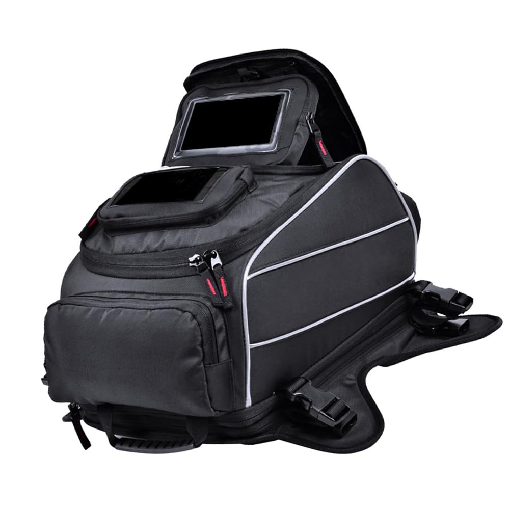 Bolsa Deposito Moto para Kawasaki Stockman 2012-2022, Bolsa Tanque para Motocicleta Bolsillo Frontal Transparente para Guía Navegación Viaje