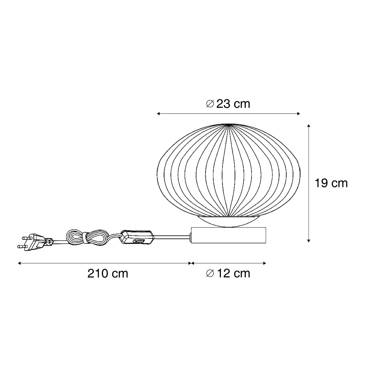Qazqa lámpara de mesa con vidrio latón 19.5 cm Mochi