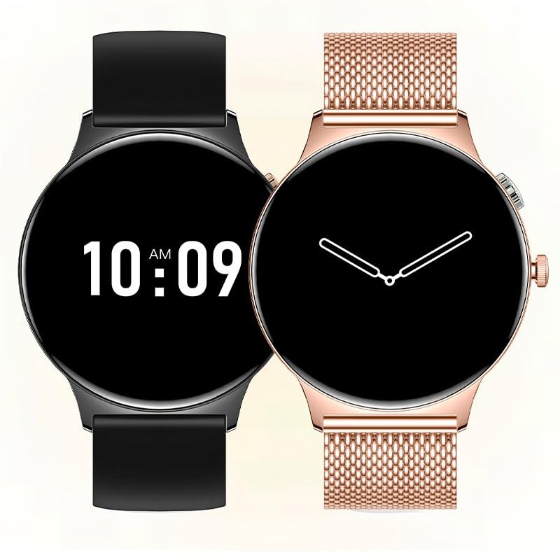 Cool Ultrathin Reloj Smartwatch (AMOLED Llamadas Salud Deporte) Rosa + 2 Correas