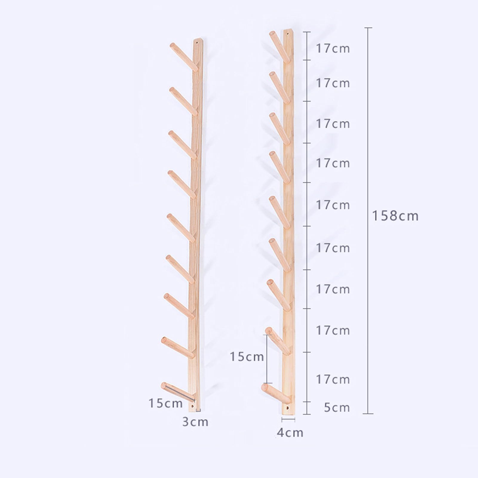 Estante de almacenamiento para esterilla de yoga, tapete de ejercicio de pared, organizador de gimnasio, estante de almacenamiento de madera para colgar en la pared, estante de almacenamiento de