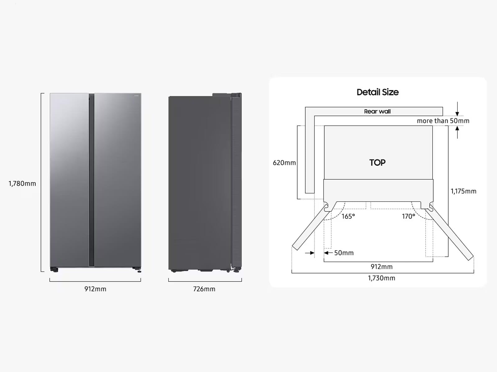 SAMSUNG Frigorífico Americano RS70F66KCTEF 634L Acero Inoxidable