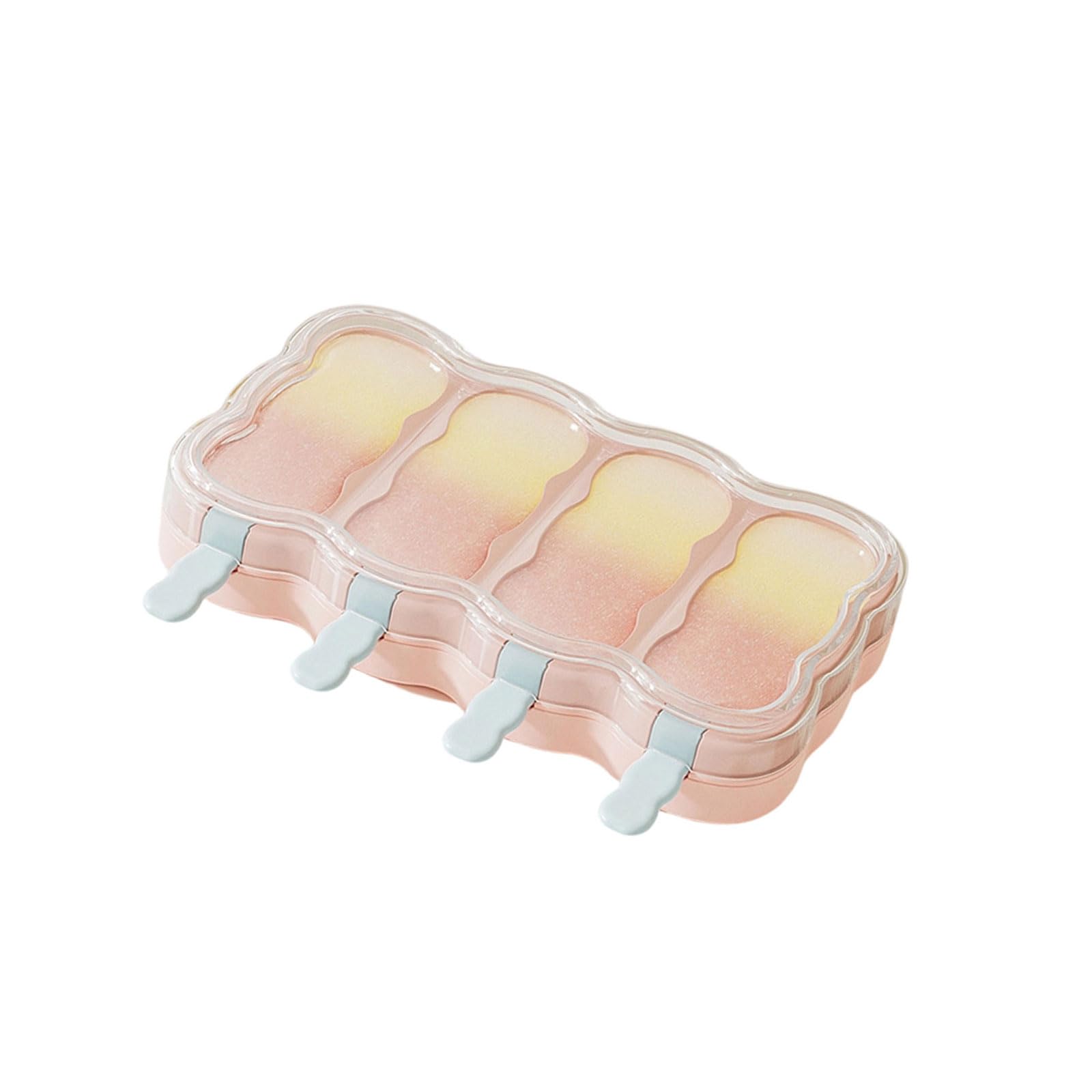 Xjdzineq Ice Cream Molds with Stick for Popsicles Easy Releases 4 Compartments Lolly Making Lolly Molds for Kids