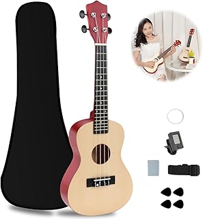 Bahkol ukulele 23 polegadas kit de instrumentos ukulele bege concert