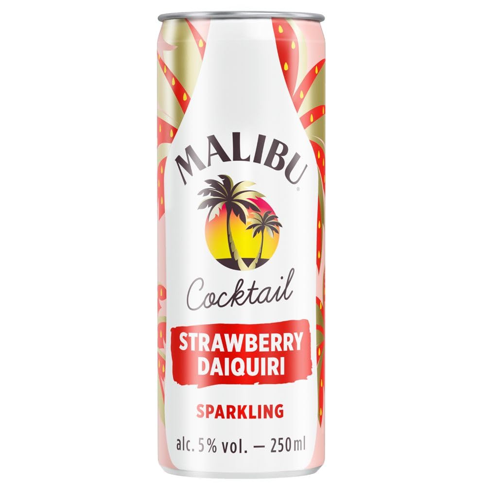 Malibu Strawberry Daiquiri Sparkling Pre-Mixed Can, 25cl