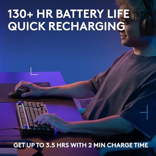 Image of Logitech G305 X SUPERLIGHT Wireless Gaming Mouse, Lightweight 59g, HERO 44K Sensor, RGB lighting, LIGHTSPEED and Bluetooth, 130+ Hr Battery Life, 6 Programmable Buttons, Compatible with PC /Mac - Black