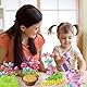 DIY Blumen Bastelset für Kinder ab 4 Jahre – Kreatives Bastelspielzeug für Mädchen 3 4 5 6 7 Jahre mit Blumenmaschine – Basteln mit Stecksystem – Blumengarten & Blumenstrauß Geschenkidee