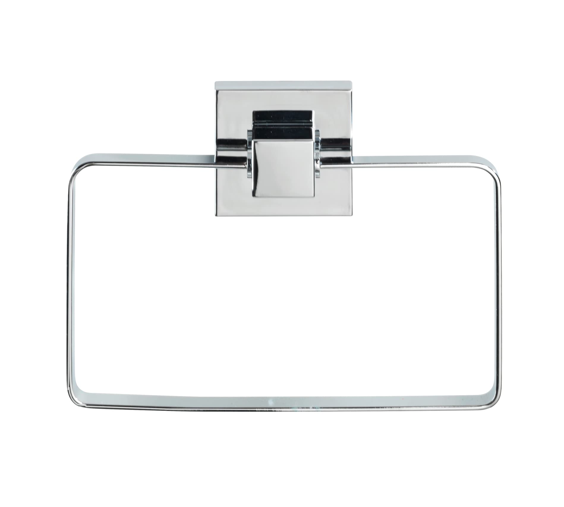 WENKO Vacuum-Loc® Anneau Porte-Serviettes en Acier INOX Quadro Porte-Serviettes Brillant