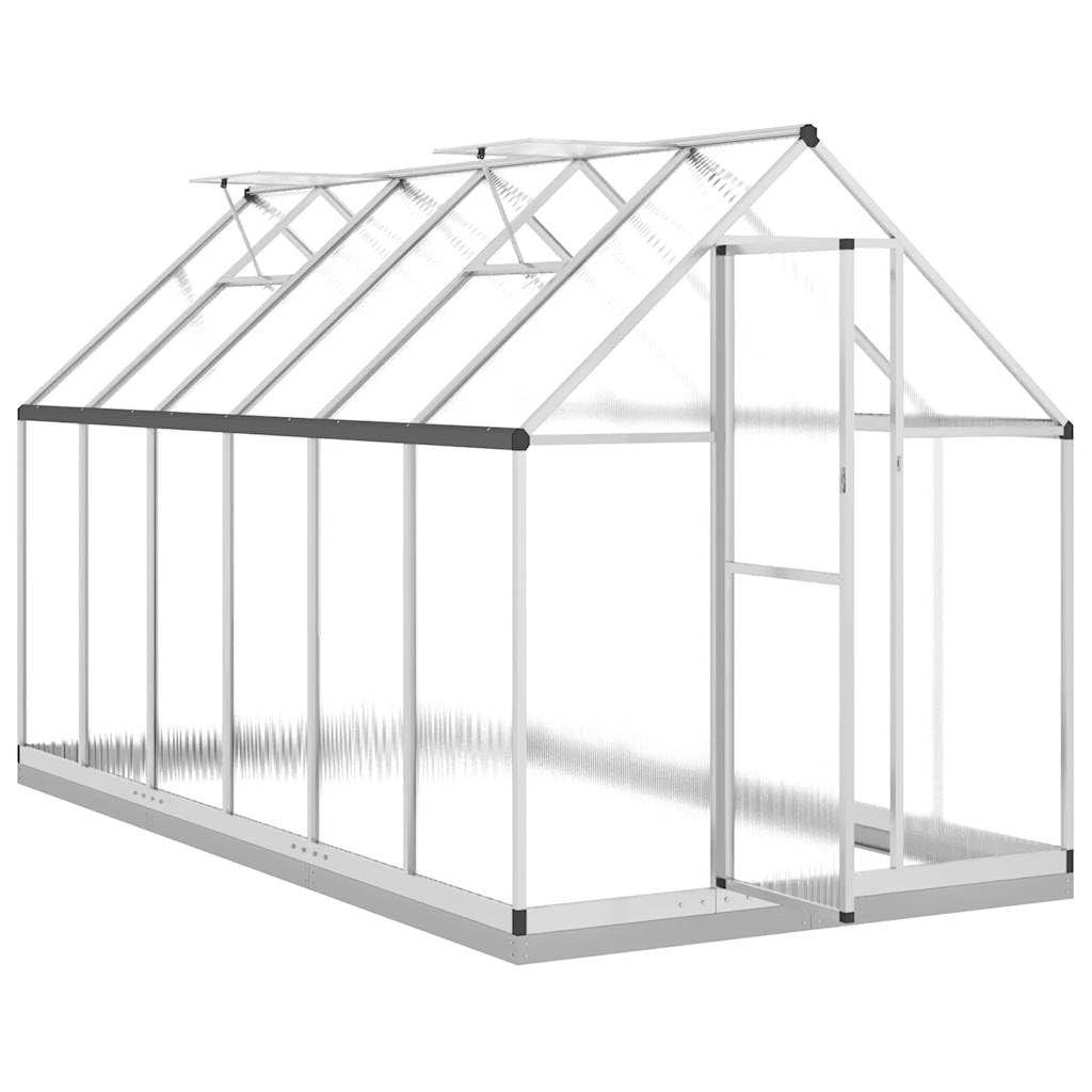 Serra con telaio per fondamenta, 334 x 169 x 202 cm, in alluminio e policarbonato, resistente ai raggi UV, per giardinaggio hobby, casa di pomodori, coltivazione di piante, balcone, terrazza