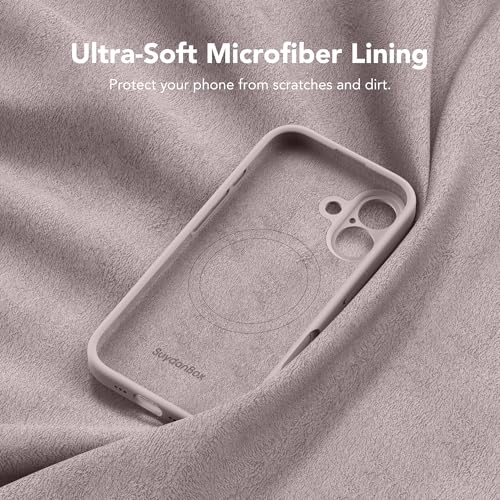 Image of Magnetic for iPhone 16 Case, Compatible with MagSafe, [Screen Protector + Full Camera Protection], Silicone Shockproof Anti-Scratch Protective Phone Case for iPhone 16 6.1 inch, Hazel