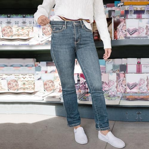 Bell Bottom Jeans for Women Curvy High Waisted Stretch Denim Pants Classic Washed Wide Leg Flare Boyfriend Jeans3