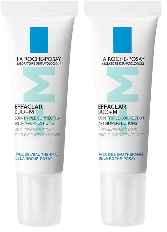 Image of La Roche-Posay Effaclar Duo+M Gel Moisturiser for Oily Skin, 7.5ml (Pack of 2)