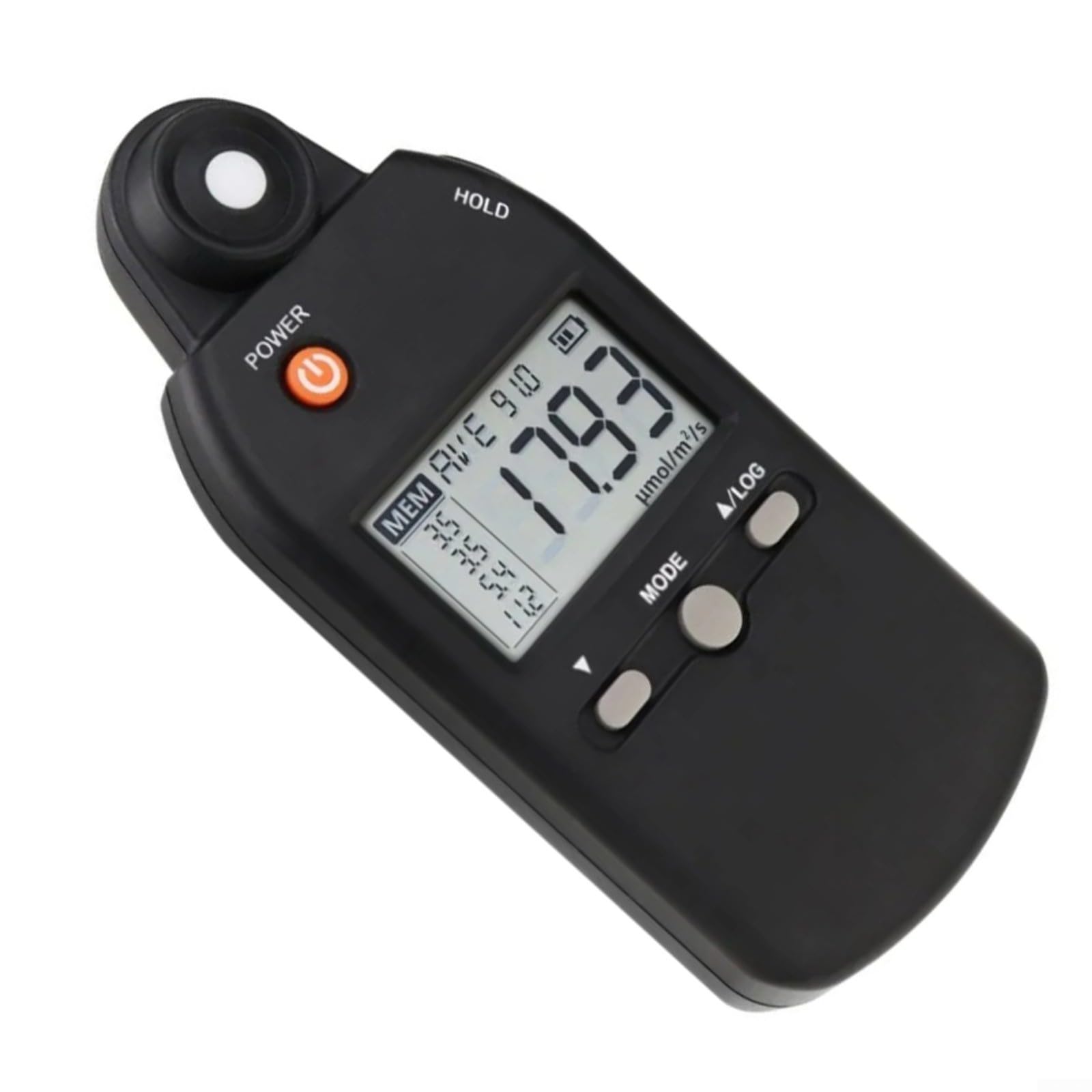 Tragbares Photosynthese-Radiometer, PPFD-Messgerät 0-5000 µmol/m²/s, Handheld Lichtintensitätsmesser für Gewächshaus & Labor, 400-700nm