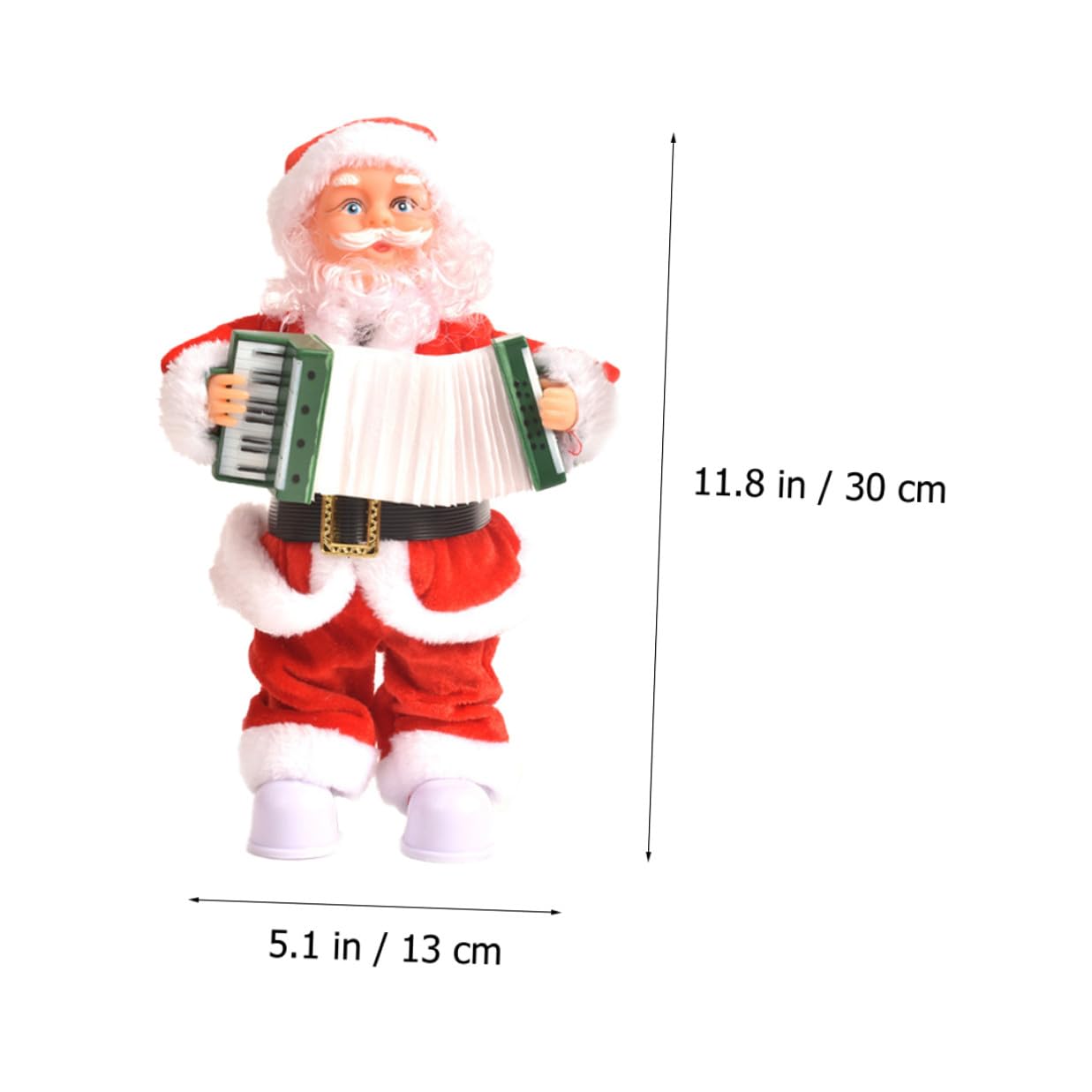 Papá Noel Eléctrico Rojo Juguete Navideño para Adorno Navideño de Plástico y Tela Decoración de Navidad sin Batería Obsequio Festivo para Hogar y Fiesta