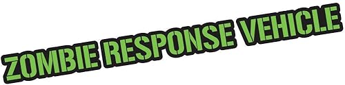 (2 Pcs) Zombie Response Vehicle 20" Windshield Sticker Banner Vinyl Decal - Subdued Lime Green Car Truck Hood Bumper Side Skirt Sticker