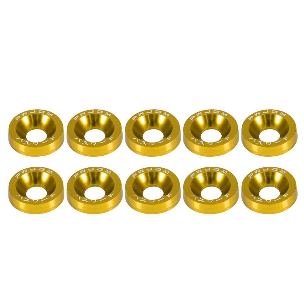 10 Pezzi Viti M6 Rondella Vite a Testa Cilindrica in Acciaio Inossidabile Modifica M6 Guarnizione Bullone Auto Telaio Decorazione Vite Viti 6 MM per Parafango per License