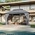 Aoxun 12x10 Gazebo Metal Frame Canopy with Light, Gray