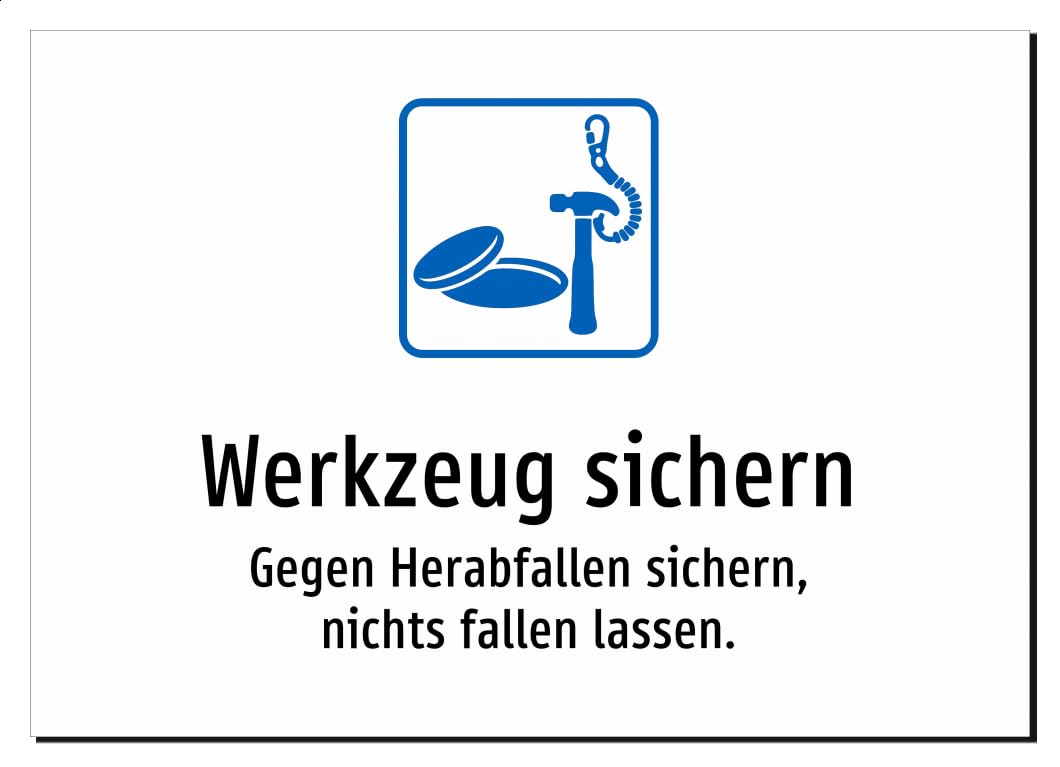 42157-DE-S-06 | Werkzeug sichern - Gegen Herabfallen sichern, nichts
