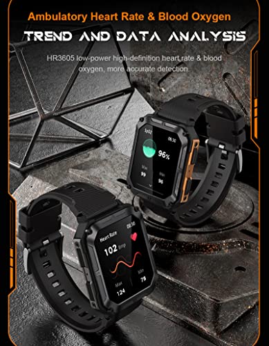 Smart Watch for Android Phones iOS compatible with Blood Pressure Monitor Blood Oxygen sensor hr Bluetooth Call 1.83HD display Step Counter Sleep Monitor SNS/SMS Message Reminder Waterproof Watch - Image 4