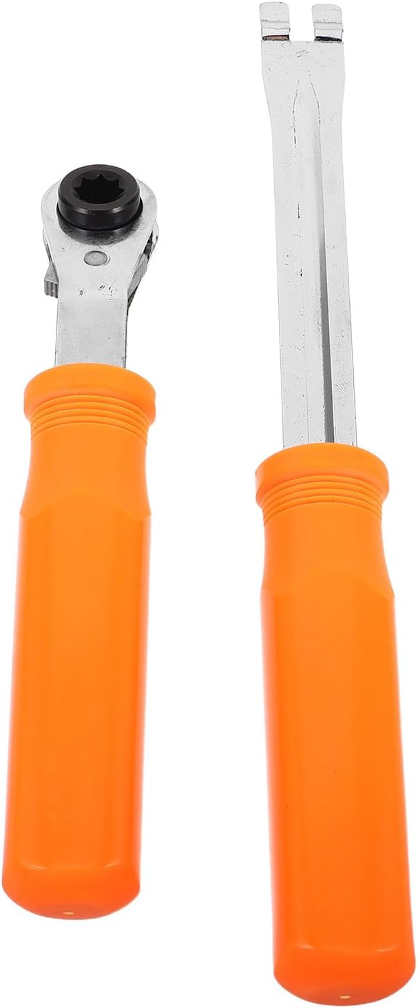 SOLUSTRE Automatic Brake Slack Adjuster Wrench Double Square Fork End Release Tool Car Tension Adjustment for Air Brake Systems Automotive Repair