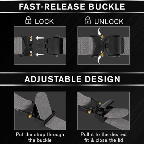 Image of TECEUM Tactical Belt - Heavy-Duty & Quick Release - Military, Work, Rigger, Duty & Utility Belt for Men