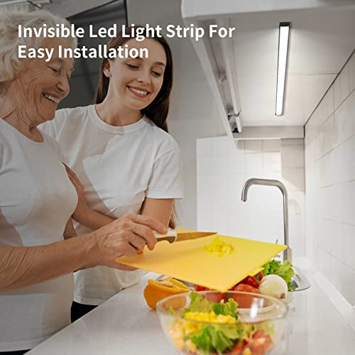 Weipute Usb Led Under Counter Lights For Kitchen Plug In. 12 Inch Invisible Above Cabinet Lighting Dimmable Led 3 Color Strip Lighting For Cabinets Quick And Easy To Install #TOP1