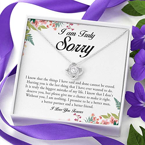 Love Knot Necklace - Apology Jewelry For Wife, Forgiveness Gift To Say You're Sorry2
