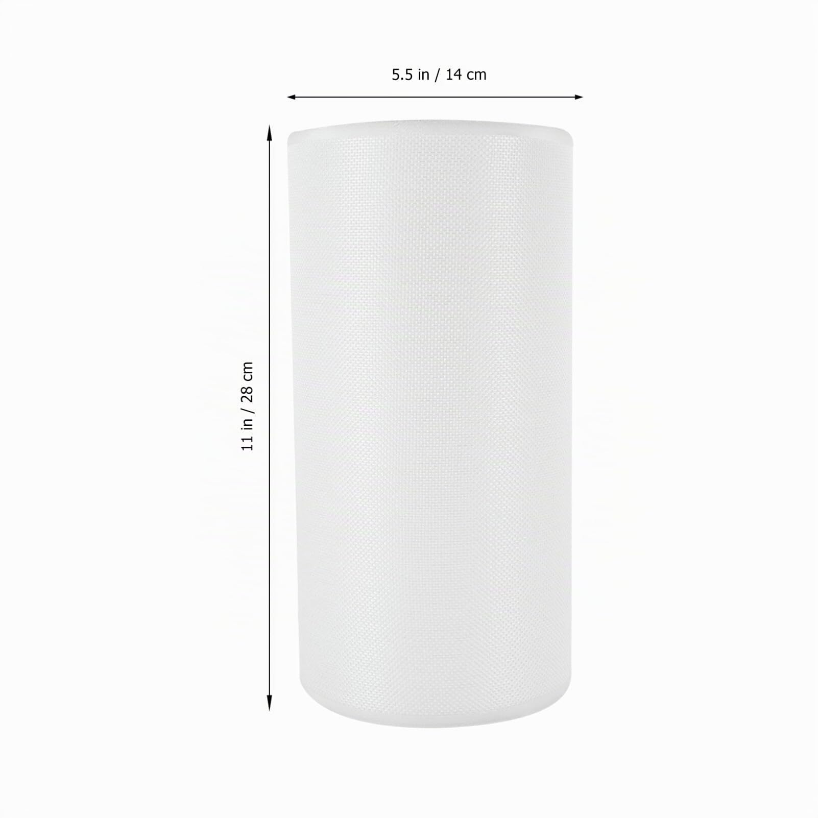 Abat-jour Cylindrique 4cm pour Lampes E27, en Lin Blanc