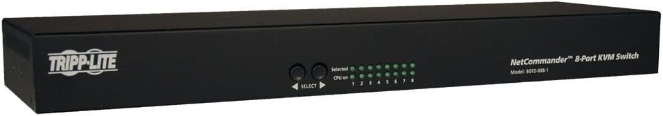 Tripp Lite 8-Port Cat5 KVM Switch, 1U Rack-Mount, RJ45 (B072-008-1)