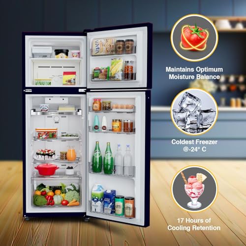 Image of Whirlpool 235 L 2 Star Frost Free inverter Double Door Refrigerator (NEO 278LH PRM SAPPHIRE VIOLA(2s)-TL, Blue)