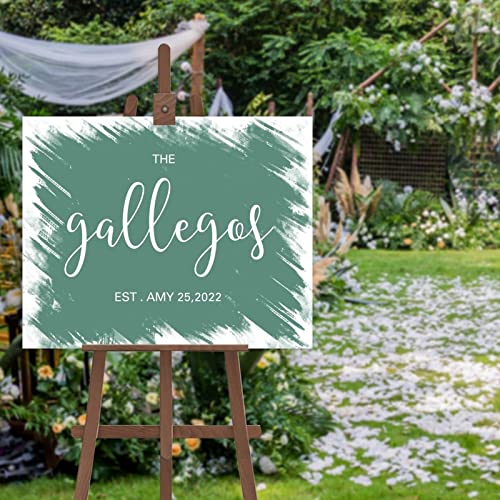 Panneau de bienvenue minimaliste pour un mariage rustique en forêt
