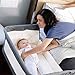 nordmiex Bedside Sleeper Bedside Crib, Baby Bassinet 3 in 1 Travel Baby Crib Baby Bed with Breathable Net,Adjustable Portable Bed for Infant/Baby(Deep Grey)