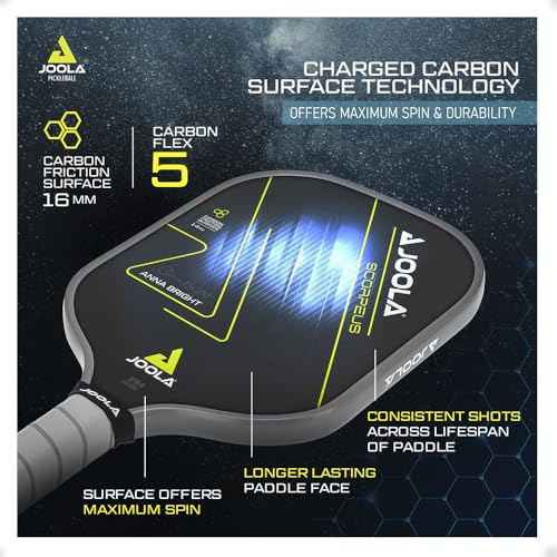 JOOLA Anna Bright Pickleball Paddle - Carbon Fiber, Charged Surface, USAPA Approved, 14mm - image 7