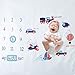 Produktbild Baby Monatliche Meilenstein Decke Neugeborene Monatliche Personalisierte Foto Decke Foto Requisiten Aufnahmen Hintergrund Für Jungen Mädchen,C