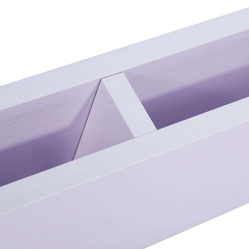 Greensen Supporto per Monitor in Legno Rialzo 2 Livelli Supporto per Computer Ergonomico Bianco per Stampante Portatile Organizzatore da Scrivania per PC Gestione Cavi 50 X 20 X 11,7 Cm