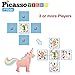 PicassoTiles 56pc Magnetic Animal Speed Matching Game + Art Drawing Board, Pair Matching Puzzle, Educational Family Games, Board Games, All-in-one Easel Chalkboard & Whiteboard with Art Accessories