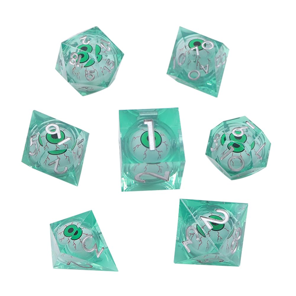 Sarini DND Dragon Eye Dice Dice Set Resin Sharp Edged Dice Set including Gift Box