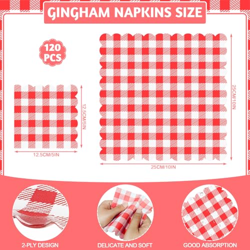 120pcsredginghamnapkinsdisposableredandwhitecheckerednapkinsscallopedredbuffalonapkinspaperplaidnapkinsforsummerpicnicbarbecuebabybridalshower5x5inches Urban Country Home Decor 120 pcs red gingham napkins disposable red and white checkered napkins scalloped red buffalo napkins paper plaid napkins for summer picnic barbecue baby bridal shower5 x 5 inches urban country home decor