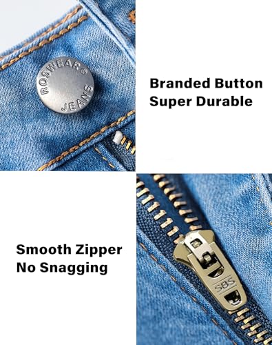 roswear Capri Jeans for Women Wide Leg Stretchy High Waisted Loose Denim Pants4