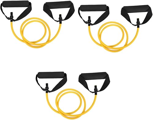 Miniatura 10 de POPETPOP 2 cuerdas de ejercicio con asas, banda elástica, bandas elásticas para ejercicio Verde,Rojo -,Amarillo,2 unidades de color verde,Verde x 3