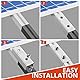 GETLITOOL C Profilverbinder für PV Schienen 40x40mm, 10x Photovoltaik Montage Set C-Verbinder, Schienenverbinder aus Alu 45x32x120mm für PV Solaranlage(10Pcs&silber)