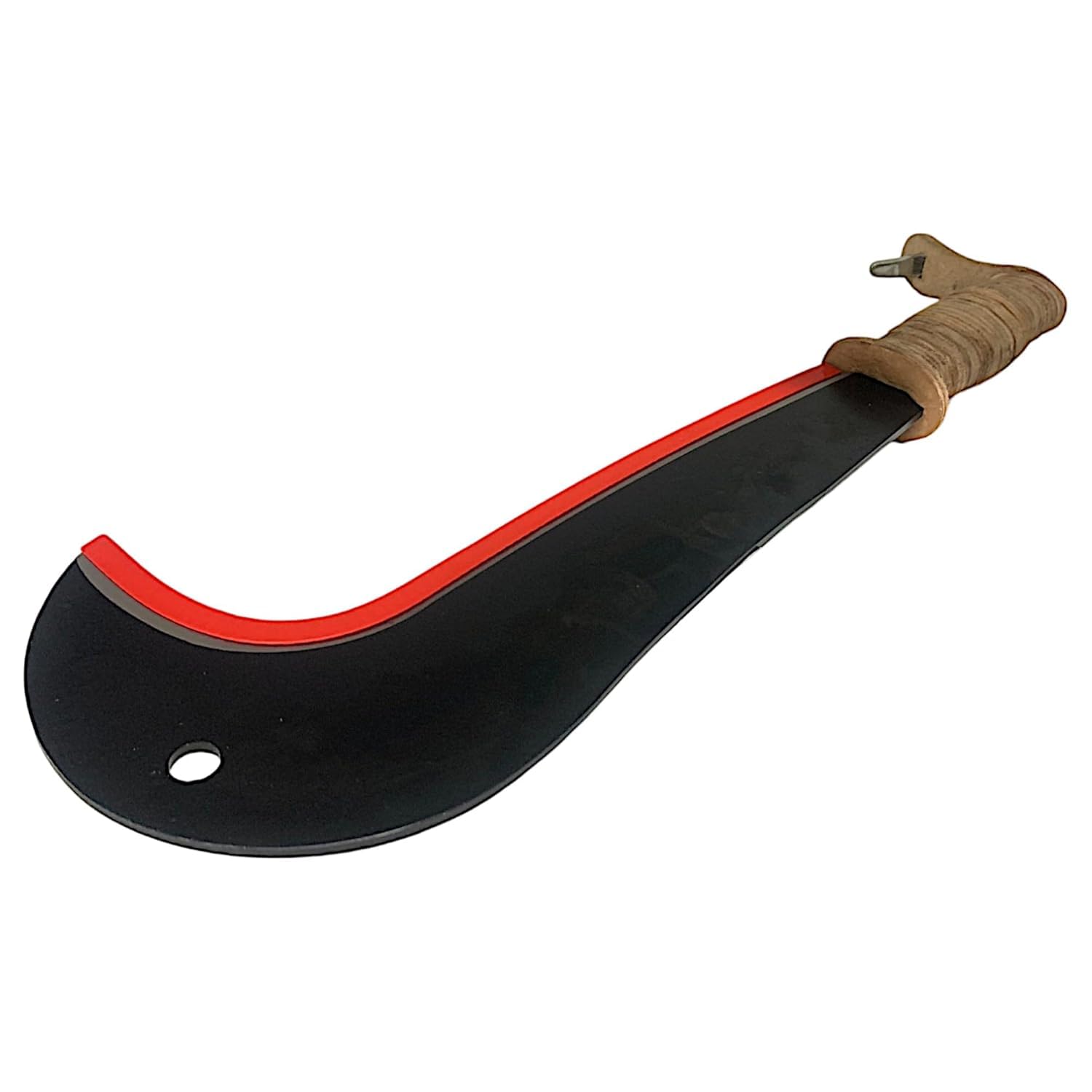 21 SHOP® Roncola 30 cm Manico in Cuoio, Coltello da Canna Falcetto Lama Affilata con Gancio e Protezione, Utensile Agricolo e da Giardinaggio per la cura di piante, alberi e raccolti Tipo "Bergamo"