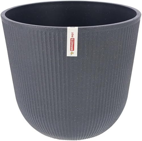 Garden Polypropyene Round Ribbed Plant Pot 45 x 26 x 42CM Dark Grey