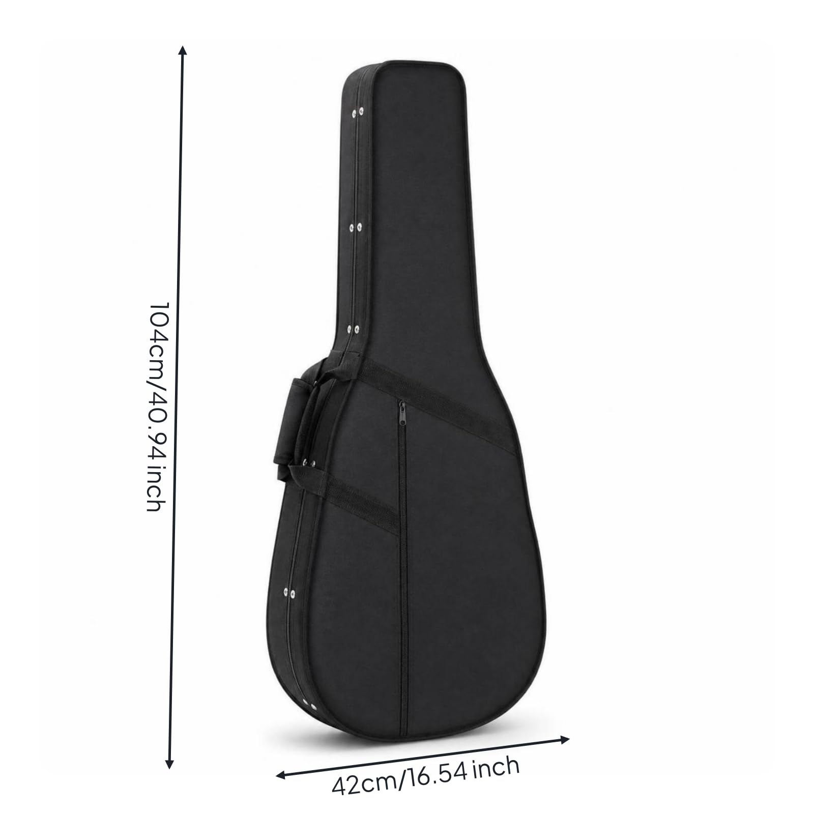 harayaa Estuche para Guitarra Funda Maletín Bolsa con Carcasa Resistente y Revestimiento Aterciopelado Cierre de Cremallera Asas, Funda De Espuma 38/39 Pulgadas Un Solo Hombro, 38/39 Pulgadas